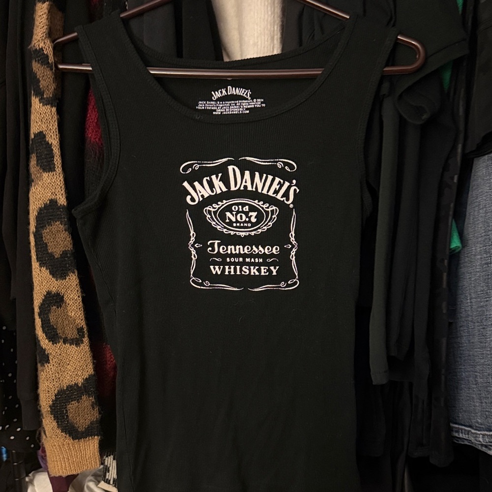 Jack Daniel's Black Tank Top with White Logo